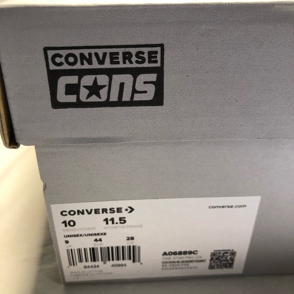 Converse One Star Pro Lake Blue White Men Unisex LifeStyle Casual Shoes Men 10 - Picture 3 of 16